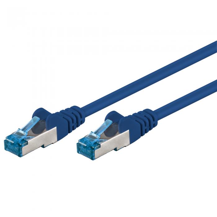 S/FTP Cat6a patch cable 5m blue LSZH Cu @ electrokit (1 of 1)