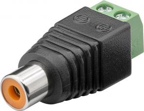 Adapter RCA jack/skruvplint @ electrokit