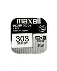 Knappcellsbatteri silveroxid 303 SR44 Maxell @ electrokit