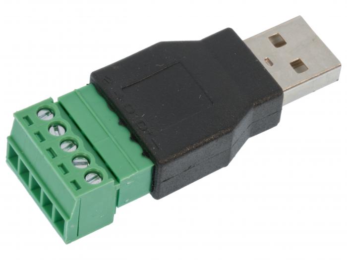 Adapter USB-A hane till skruvplint 5-pol @ electrokit (2 av 3)