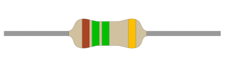 Resistor carbon film 0.25W 1.5Mohm (1M5) @ electrokit