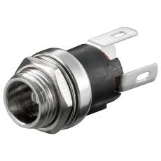 DC-jack 2.1mm chassie round switching @ electrokit