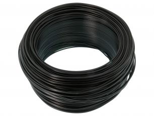 Hook-up wire AWG20 solid core - black /m @ electrokit