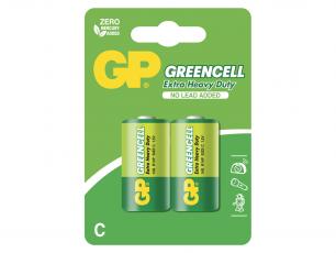 Batteri 1.5V LR14 / C GP Greencell 2-pack @ electrokit