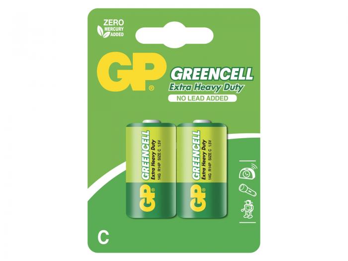Batteri 1.5V LR14 / C GP Greencell 2-pack @ electrokit (1 of 2)