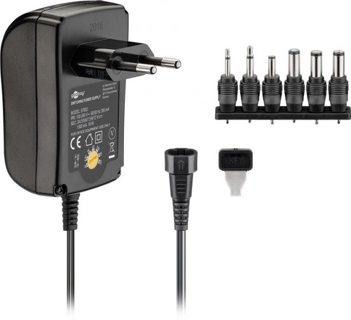 Adjustable power supply 3-12V 18W 1.5A @ electrokit (1 of 3)