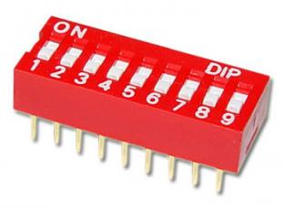 DIP switch 9-pos @ electrokit