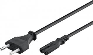 Power cord CEE7/16 to C7 1.5m black @ electrokit