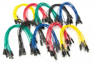 Test wires 150mm mix-pack (m/m, f/f) 100 pcs @ electrokit