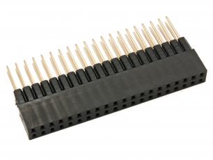 Female header 2.54mm 2x20p stackable @ electrokit