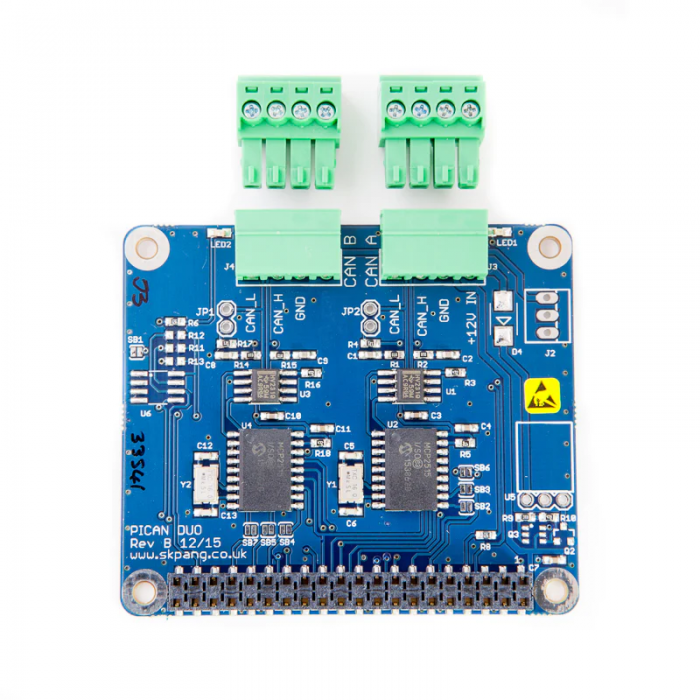 PiCAN2 Duo CAN-Bus board for Raspberry Pi @ electrokit (1 of 1)