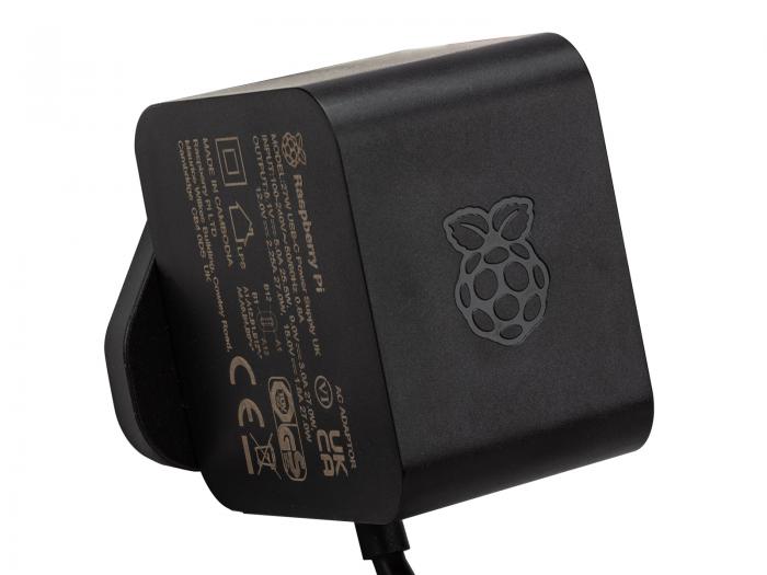 Strömförsörjning 27W USB-C PD Raspberry Pi 5 svart @ electrokit (1 av 3)