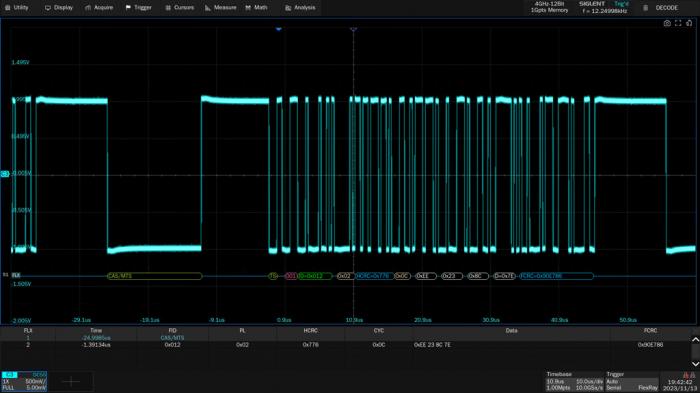 FlexRay trigger and decode SDS7000A-FlexRay @ electrokit (1 of 1)