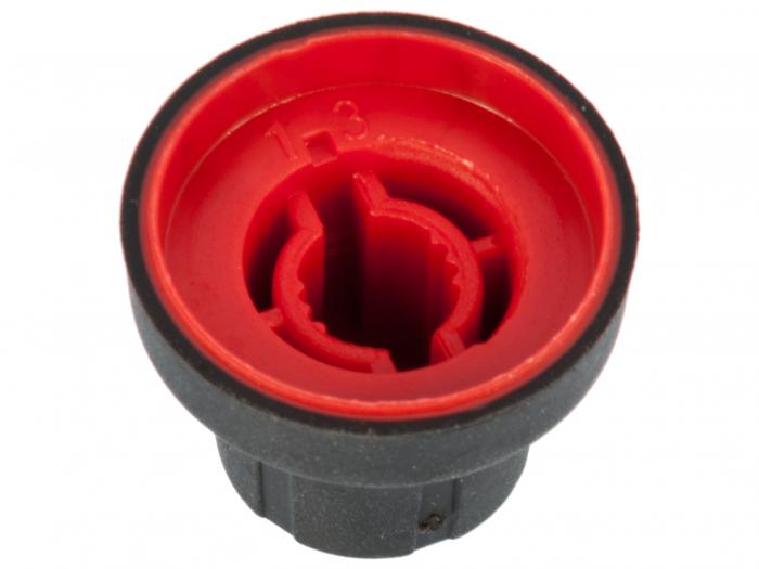 Knob rubber red 18.9x15mm @ electrokit (2 of 2)