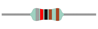 Resistor metal film 0.6W 1% 8.2kohm (8k2) @ electrokit