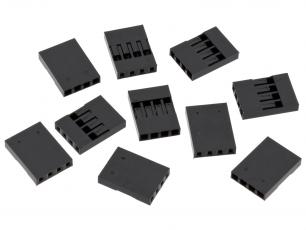 Contact housing 2.54mm 1x4-pin 10-pack @ electrokit