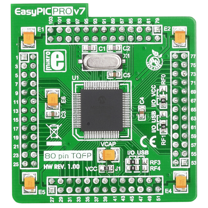 EasyPIC PRO v7 MCUcard with PIC18F8722 @ electrokit (1 of 1)