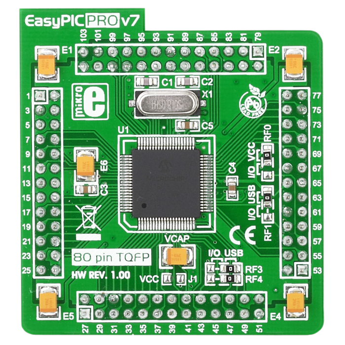 EasyPIC PRO v7 MCUcard with PIC18F87J50 @ electrokit (1 av 1)