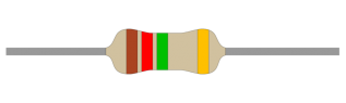 Resistor carbon film 0.25W 1.2Mohm (1M2) @ electrokit