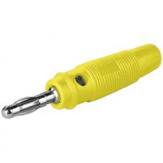 Banana plug 4mm yellow @ electrokit