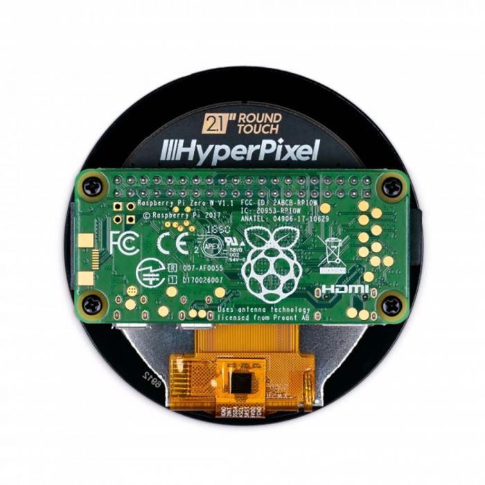 HyperPixel 2.1 Round - med touch @ electrokit (2 av 3)