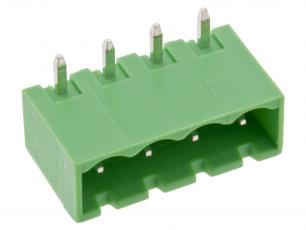 PCB pin header 5.08mm 4-pin right-angle @ electrokit