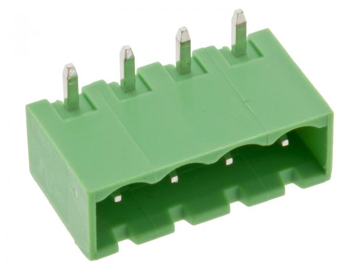PCB pin header 5.08mm 4-pin right-angle @ electrokit (1 of 2)
