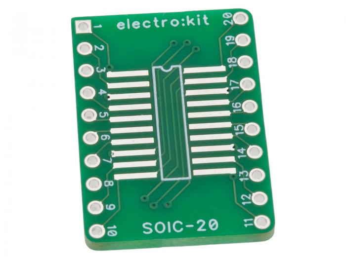 Adapterkort SO-20 / TSSOP-20 - DIP-20 @ electrokit (1 of 2)