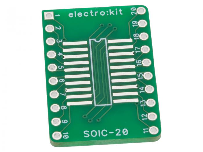 Adapter board SO-20 / TSSOP-20 - DIP-20 @ electrokit (1 of 2)