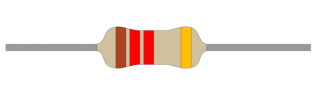 Resistor carbon film 0.25W 1.2kohm (1k2) @ electrokit