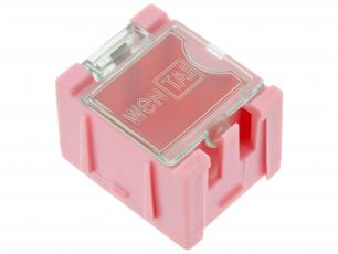 Modular Plastic Storage Box - pink @ electrokit