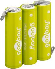 NiMH batteripack 3xAA 3.6V 2100mAh lödfanor @ electrokit