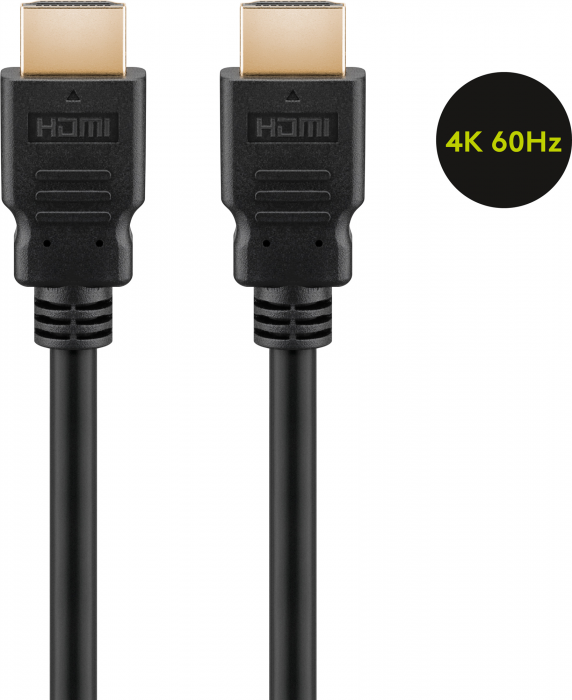 HDMI 2.0 kabel (4K@60Hz) 1m svart @ electrokit (2 av 3)