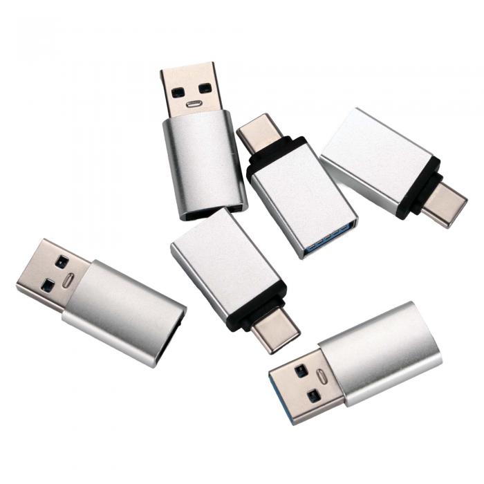 Adapter USB 3.0 A-hane C-hona Aluminium @ electrokit (3 av 4)