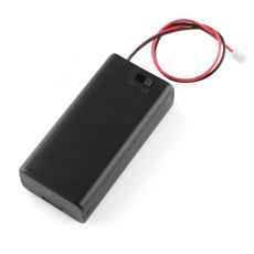 Battery Holder 2xAA with Cover and Switch - JST-XH Connector @ electrokit