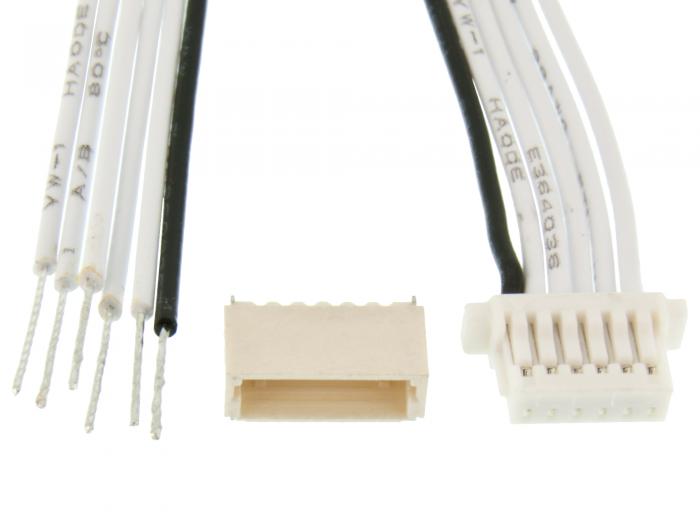 Kabel med JST-SH 1.0mm 6-pol 200mm @ electrokit (2 av 2)