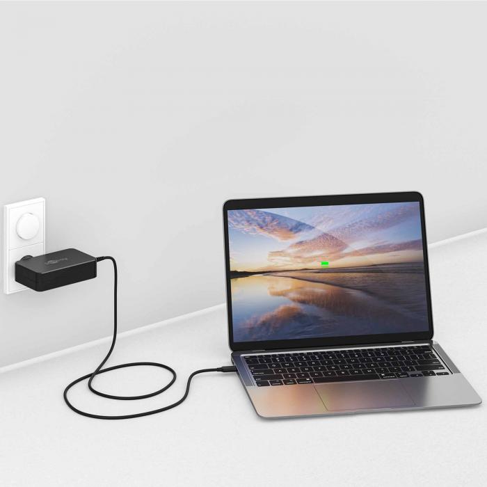 USB-C PD charger 90W black laptop @ electrokit (2 of 2)