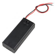 Batterihållare 2xAAA med strömbrytare @ electrokit