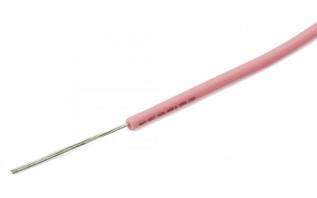 Hook-up wire AWG28 silicone pink @ electrokit