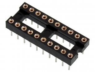 DIL-socket lathed 20-pin @ electrokit