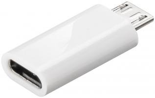 micro-USB hane till USB-C hona adapter @ electrokit