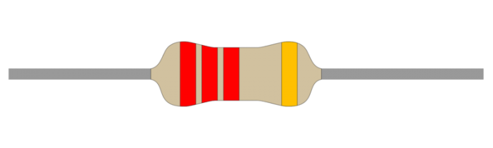 Resistor 1W 5% 2.2kohm (2k2) @ electrokit (1 of 1)