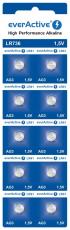 LR41 alkalisk knappcell 1.5V everActive 10-pack @ electrokit