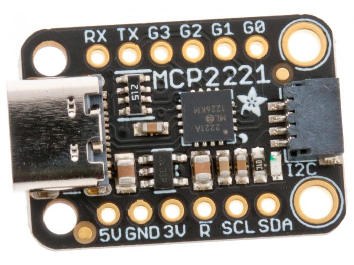 Adafruit MCP2221A Breakout -USB till GPIO ADC I2C @ electrokit (2 av 3)
