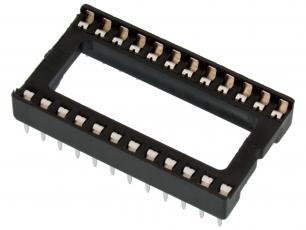 DIL-socket 24-pin 0.6" @ electrokit