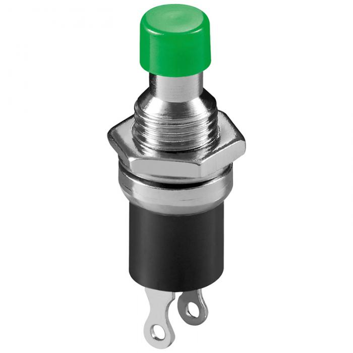 Push button 1-p off-(on) metal green solder lugs @ electrokit (1 of 2)