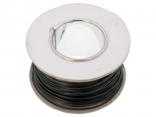 Hook-up wire AWG20 solid core - black /m @ electrokit