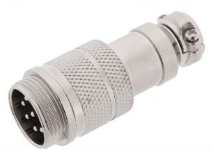 Connector GX16 plug 7-pin cable @ electrokit