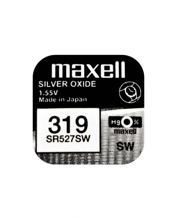 Knappcellsbatteri silveroxid 319 SR527 Maxell @ electrokit (1 av 2)