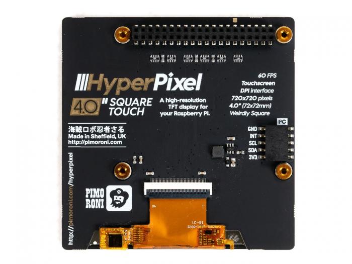 HyperPixel 4.0 Square - med touch @ electrokit (2 av 5)
